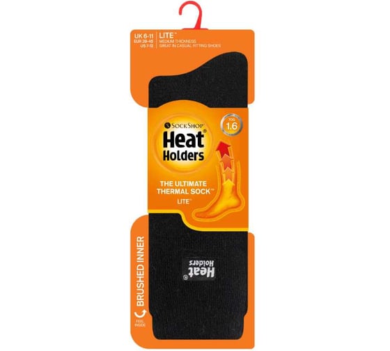 Термоноски мужские Heat Holders LITE р 39-45, black LTMHH501BLK
