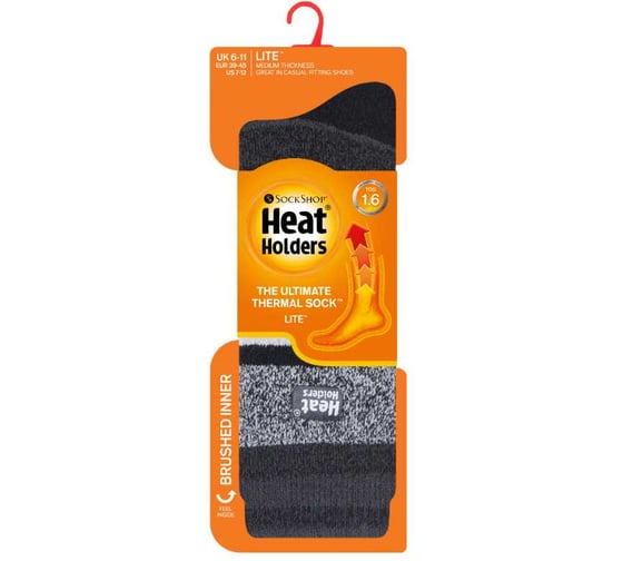 Термоноски мужские Heat Holders LITE р 39-45, charcoal-grey stripe LTMHH505CHA