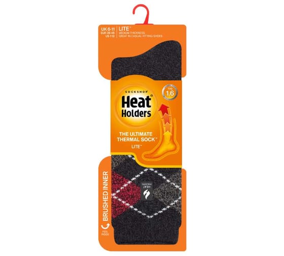 Термоноски мужские Heat Holders LITE LYON р 39-45, charcoal LTMHH530H1CHA
