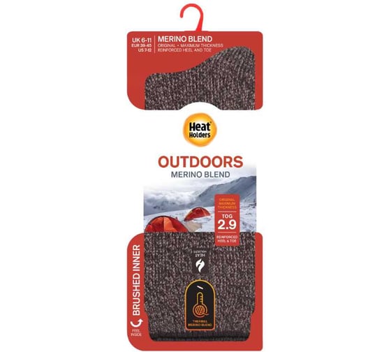 Термоноски мужские Heat Holders MERINO BLEND р 39-45, brown BSWHM03H1BRN