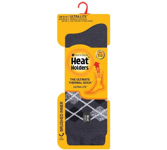 Термоноски мужские Heat Holders ULTRA LITE JAY р 39-45, charcoal UTMHH104H1CHA