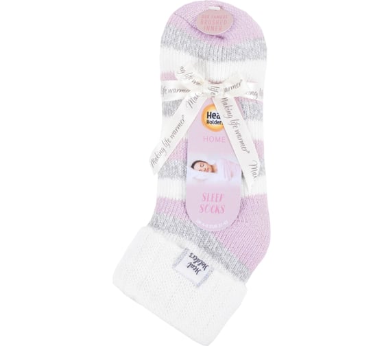 Термоноски женские Heat Holders SLEEPY, 37-42, stripe cream/ligth pink BSLHH201G1