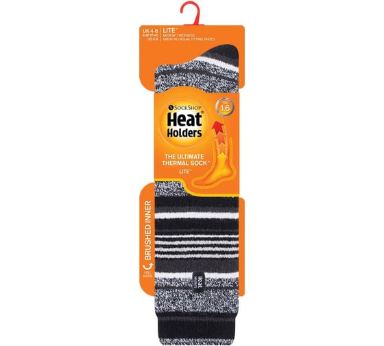 Женские термоноски Heat Holders LITE LONG, 37-42, black strip LTLHH578G1BLK