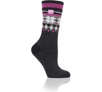 Женские термоноски Heat Holders LITE, 37-42, black/charcoal fairisle LTLHH556CHA