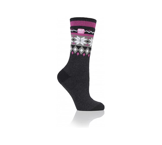 Женские термоноски Heat Holders LITE, 37-42, black/charcoal fairisle LTLHH556CHA