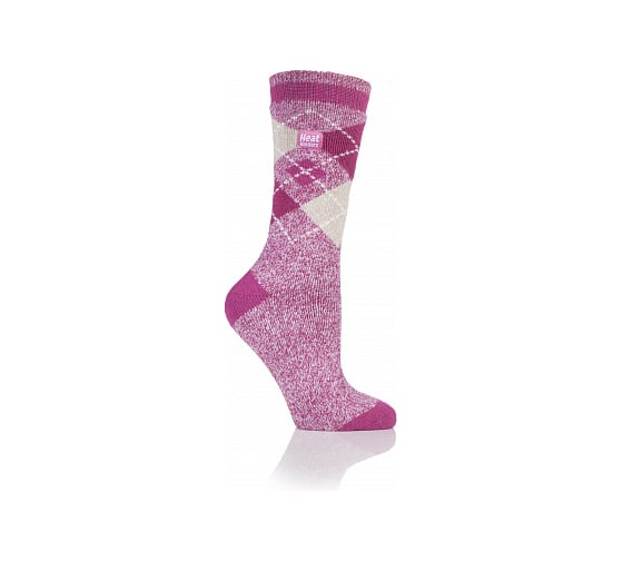 Женские термоноски Heat Holders LITE, 37-42, rasberry/white argyle LTLHH554RAS
