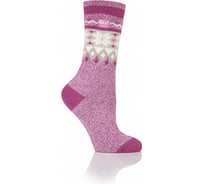 Женские термоноски Heat Holders LITE, 37-42, raspberry/white fairisle LTLHH556RAS