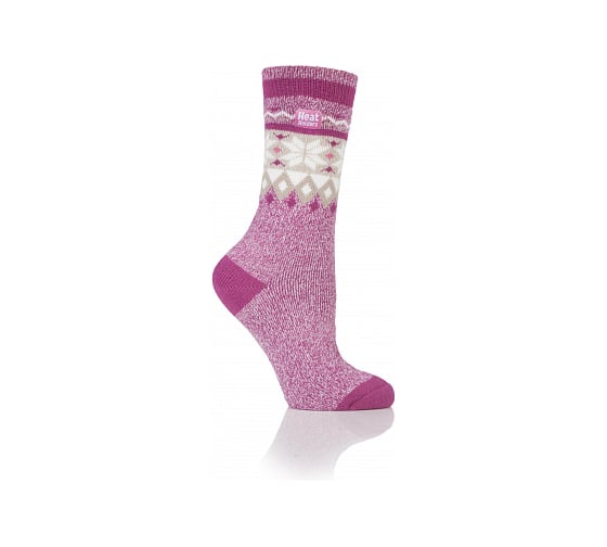 Женские термоноски Heat Holders LITE, 37-42, raspberry/white fairisle LTLHH556RAS 1