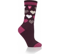 Женские термоноски Heat Holders LITE, 37-42, wine/raspberry heart LTLHH558WNE