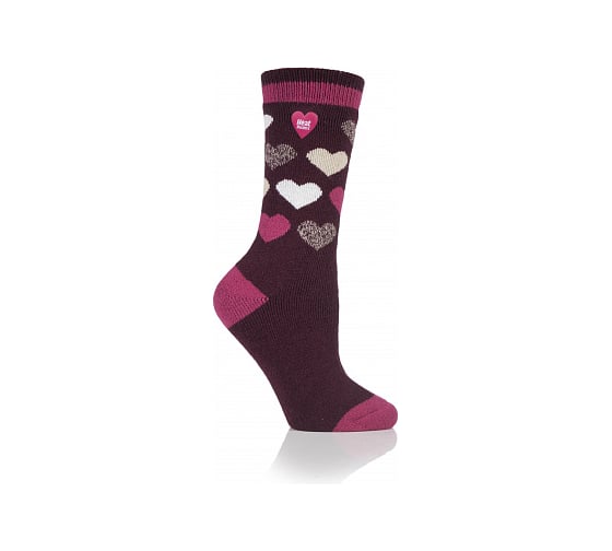 Женские термоноски Heat Holders LITE, 37-42, wine/raspberry heart LTLHH558WNE 1