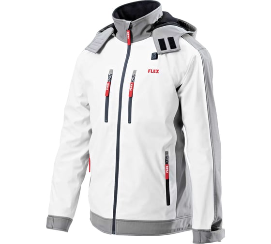 Аккумуляторная куртка с подогревом (женская) FLEX TJ White 10.8/18.0 XS Lady 512044