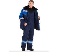 Костюм утеплённый "НОВА" куртка+полукомбинезон цвет син./вас. р.72-74/182-188 РАССО 02270 (72/182)
