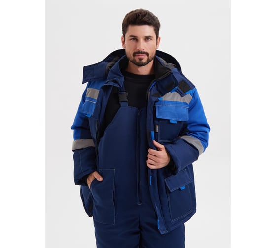 Костюм РАССО утеплённый "НОВА" куртка+полукомбинезон, цвет синий/василек, р 68-70/194-200 02270 (68/194) 1