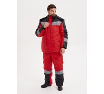 Костюм утепленный РАССО Градус куртка+полукомбинезон, оксфорд, красный/черный/светло-серый, р.68-70/194-200 76140 (68/194)