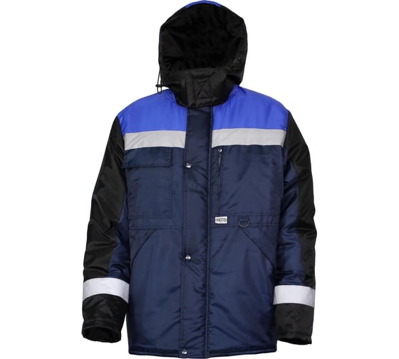 Куртка утеплённая РАССО "Глобус", тк. оксфорд, цв. СИН/чёрн/василёк, р.64-66/182-188 76621 (64/182) 1