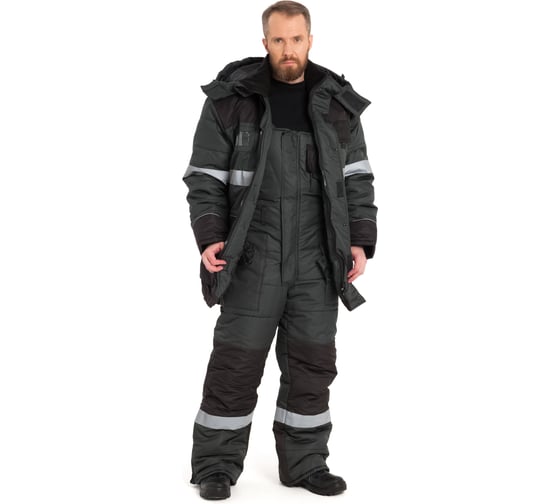 Костюм РАССО НордМен, серый/черный, р.56-58/170-176 01981 (56/170) 1