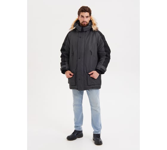 Куртка РАССО Премьер, серый/черный, р.48-50/158-164 75970 (48/158) 1