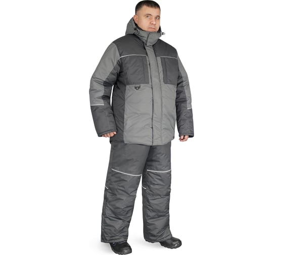 Костюм утепленный РАССО "ДРИМ" цвет темно-серый/серый, р 52-54/158-164 77246 (52/158) 1