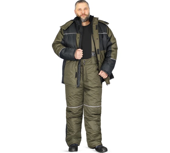 Костюм утепленный РАССО "ДРИМ" хаки/черный, р 48-50/170-176 77290 (48/170)