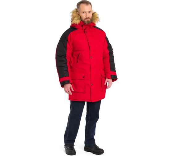 Куртка РАССО "Премьер" цв. красн./чёрн, р.68-70/182-188 75968 (68/182) 1