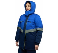 Костюм женский утеплённый Уралспецзащита Северная широта куртка + полукомбинезон цвет васильковый/синий 72-74/170-176 з43-кпк-жен-син-72-170