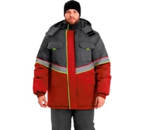 Куртка мужская утепленная Уралспецзащита Северная широта цвет красный/серый размер 76-78/182-188 з43-ку-кр-76-182