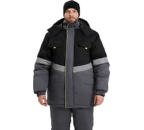 Куртка мужская утепленная Уралспецзащита Северная широта цвет черный/серый размер 76-78/182-188 з43-ку-сер-76-182