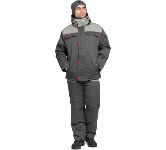 Костюм мужской утепленный Прабо Фаворит серый/серый 120-124/170-176 (60/3) 17418 1