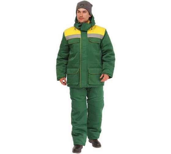 Костюм мужской утепленный Прабо Буря зелёный 120-124/170-176 (60/3) 16918 1
