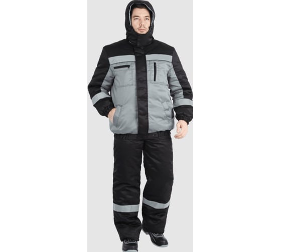 Костюм ГК Спецобъединение БАЙКАЛ зимний, серый-черный (120-124, 194-200), компл, Кос 312/120/194 1