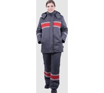 Костюм ГК Спецобъединение АНГАРА зимний, серый-красный, женский (112-116, 182-188), компл Кос 469/112/182