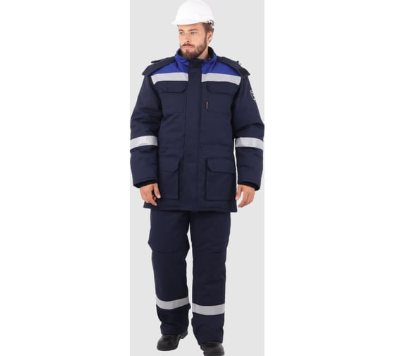 Костюм ГК Спецобъединение АНТИСТАТ зимний, т/синий-василек (120-124, 158-164), компл Кос 685/120/158 1