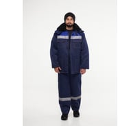 Костюм мужской зимний Эпицентр Кос706 (куртка, брюки) ткань смесовая, цвет темно-синий с васильковым 44-46/182-188 Кос706СиВГРС Кос706,4610375928357