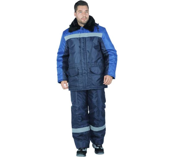 Костюм ГК Спецобъединение УРЕНГОЙ зимний, т/.синий-василек, 4 кл пояс (136-140, 182-188), компл, Ко Кос 913/136/182 1