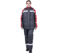 Костюм ГК Спецобъединение РОУД зимний, т/серый-красный, женский (128-132, 170-176), компл, Кос 228/ Кос 228/128/170