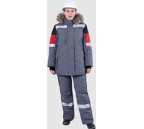 Куртка Iform ХАЙ-ТЕК SAFETY зимняя, серый-красный-черный, женская (120-124, 182-188), шт Кур 237/120/182