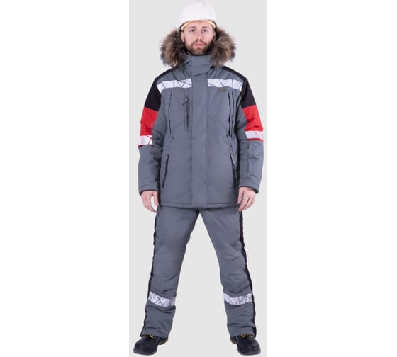 Куртка Iform ХАЙ-ТЕК SAFETY зимняя, серый-красный-черный (88-92, 158-164), шт Кур 213/88/158