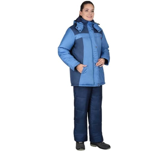 Куртка СИРИУС Фристайл длинная, женская синяя с голубым р. 88-92/170-176 94997 1