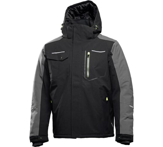 Утепленная куртка с капюшоном HOEGERT TECHNIK AMOS черная 2XL (56) HT5K923-2XL