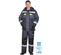 Костюм Сириус ХОВАРД-М зимняя куртка, брюки, темно-серый с черной и лимонной отделкой и СОП 50мм, р120-124/170-176 153992