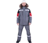 Куртка Iform ХАЙ-ТЕК SAFETY зимняя, серый-красный-черный (96-100, 194-200), шт, Кур 213/96/194