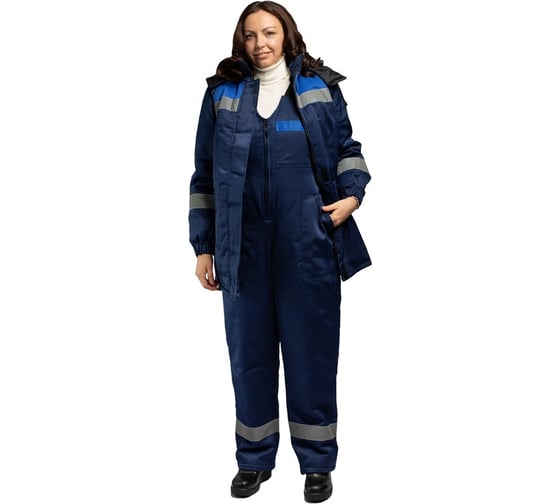 Женский утепленный костюм Ф Умба синий/василек, р.112-116, рост 170-176, 410-12/371-7 1