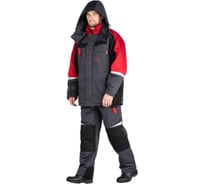 Костюм рабочий FORT Фаворит-Мега утепленный, куртка+полукомбинезон, темно-серый+черный+красный 48-50/182-188 00501445533