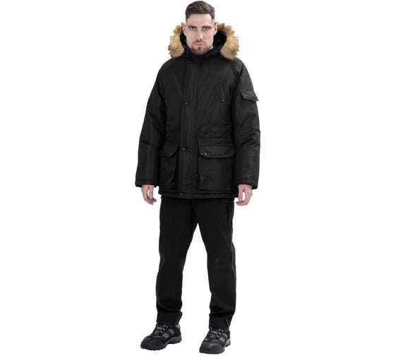 Куртка ГК Спецобъединение ФОРПОСТ зимняя, черная (104-108, 158-164), шт, Кур 209/104/158 1