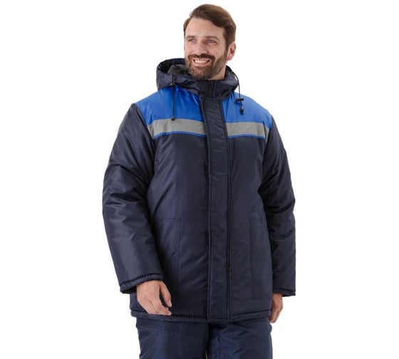 Костюм зимний URSUS СТРОИТЕЛЬ оксфорд, куртка/брюки, темно-синий/василек 52-54, 170-176 КОС709-Т.СИНИЙ/ВАСИЛЁК/52-54, 170-176 1