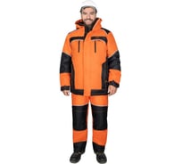 Костюм СИРИУС АРКТИКА зимний: куртка длинная, брюки, кирпичный с чёрным  р.112-116/182-188 148693