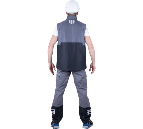 Жилет iForm ЭДВАНС утепленный, серый-т.серый-лимонная отделка (128-132, 194-200), шт, Жил 655/128/194 1