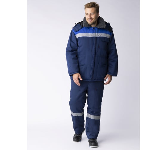 Костюм зимний Факел 87498714 Труженик-Ультра-1 СОП (тк.Смесовая,210) брюки, т.синий/васильковый 87498714.018 1