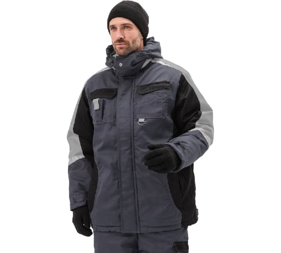 Костюм зимний URSUS ВЕКТОР IV класс, куртка/полукомбинезон КОС808-Т.СЕРЫЙ/ЧЕРНЫЙ/СВ.СЕРЫЙ/52-54, 170-176 1