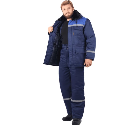 Костюм ГК Спецобъединение зимний, т/синий-василек (144-148, 182-188), компл, Кос 306/144/182 1